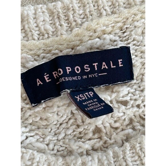Aéropostale Loose Knit Chevron Sweater size XS Semi-Sheer - Picture 3 of 9